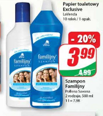 Szampon do włosów niebieski Familijny savona promocja