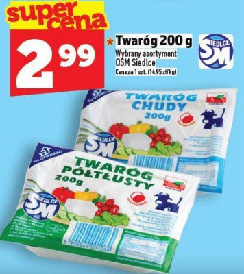 Twaróg Siedlce 200g promocja w TOPAZ