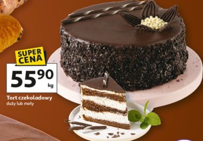 Tort czekoladowy duży lub mały promocja w Auchan