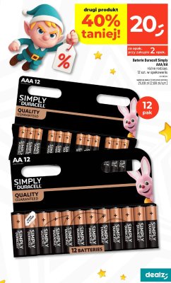 Baterie Duracell Simply AAA/AA różne rodzaje 12 szt. w opakowaniu promocja w Dealz