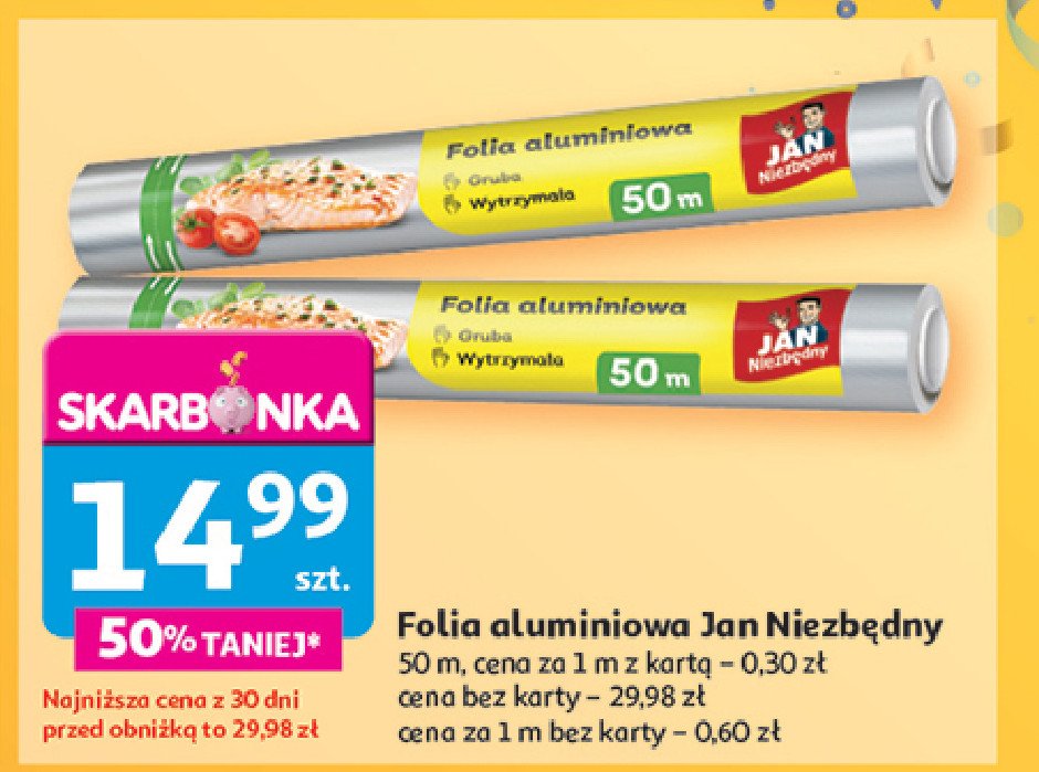 Folia aluminiowa 50 m Jan niezb臋dny promocja