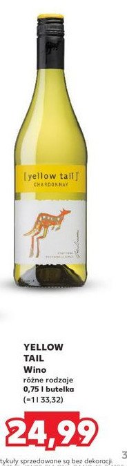 Wino białe YELLOW TAIL promocja w Kaufland