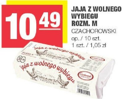 Jaja z wolnego wybiegu rozm. M Czachorowski promocja w SPAR
