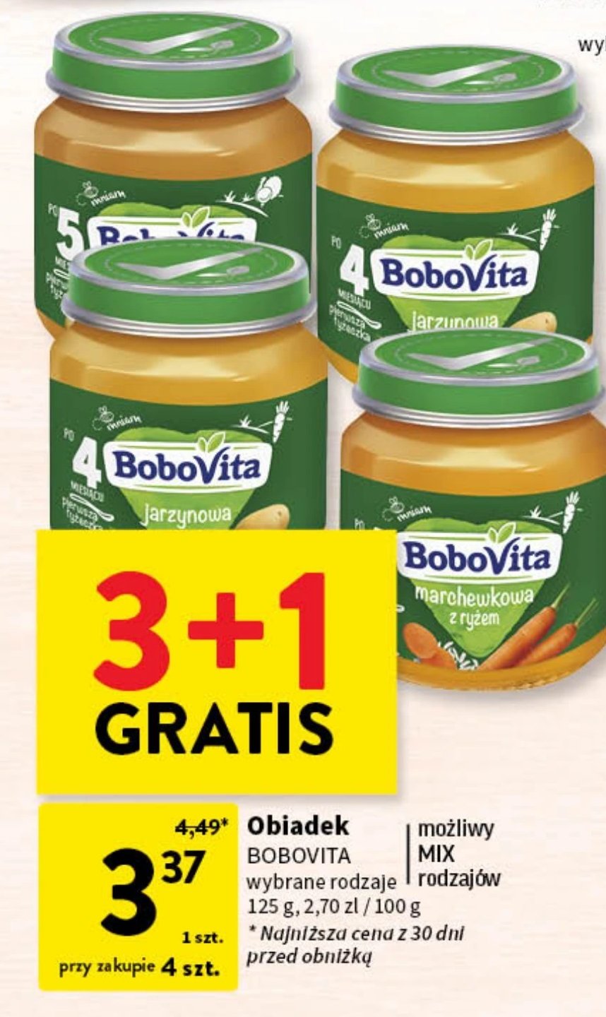 Zupka marchewka z ryżem Bobovita promocja w Intermarche