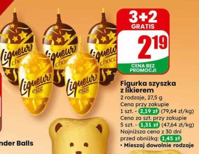 Figurka szyszka z likierem promocja w Dino