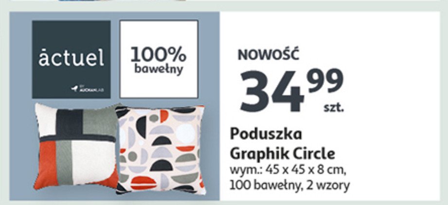 Poduszka graphik circle 45 x 45 cm Actuel promocja