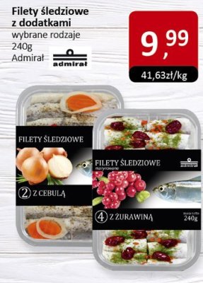 Filety śledziowe z dodatkami wybrane rodzaje Admirał promocja w Market Point