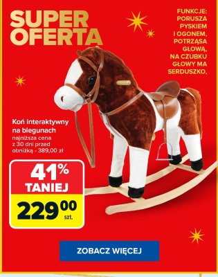 Koń interaktywny na biegunach promocja w Carrefour