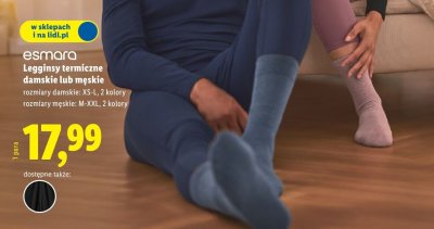 Legginsy termiczne damskie lub męskie promocja w Lidl