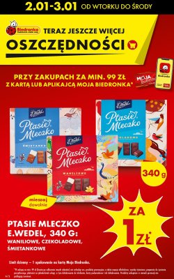 Czekoladki czekoladowe E. wedel ptasie mleczko promocja
