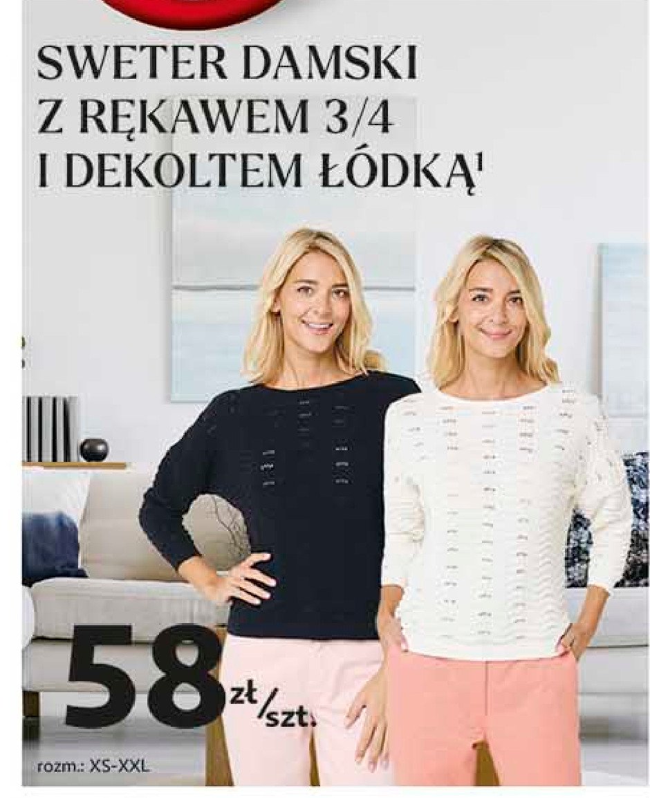 Sweter damski rozm. xs-xxl Auchan promocja