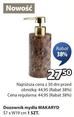 Dozownik mydła Makaryd promocja w Jysk