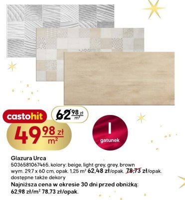 Glazura Urca Castohit promocja w Castorama