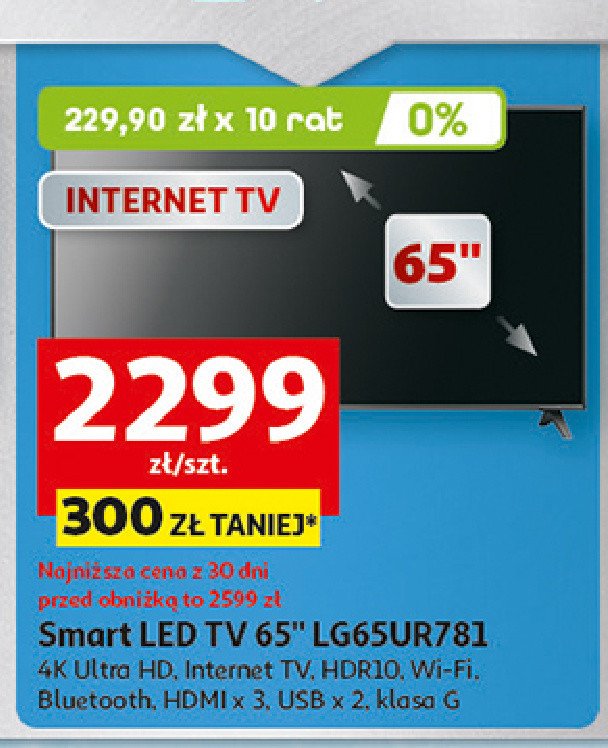 Telewizor 65" 65ur781c Lg promocja