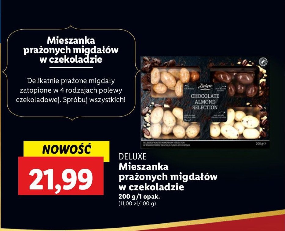 Mieszanka migdałów w czekoladzie Deluxe promocja