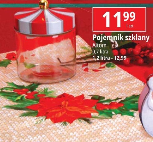 Pojemnik szklany 700 ml Altom promocja w Leclerc