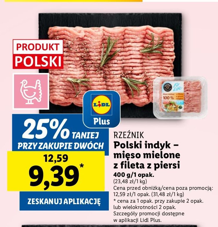 Mięso mielone z piersi indyka Rzeźnik codzienna dostawa fit life promocja