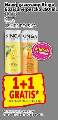 Napój gazowany Kinga Sparkling puszka 250 ml cytryna pomarańcza OSHEE POLSKA promocja w Prim Market