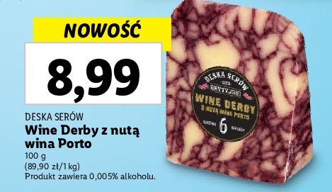 Ser wine derby z nut膮 wina porto Deska ser贸w lidla promocja