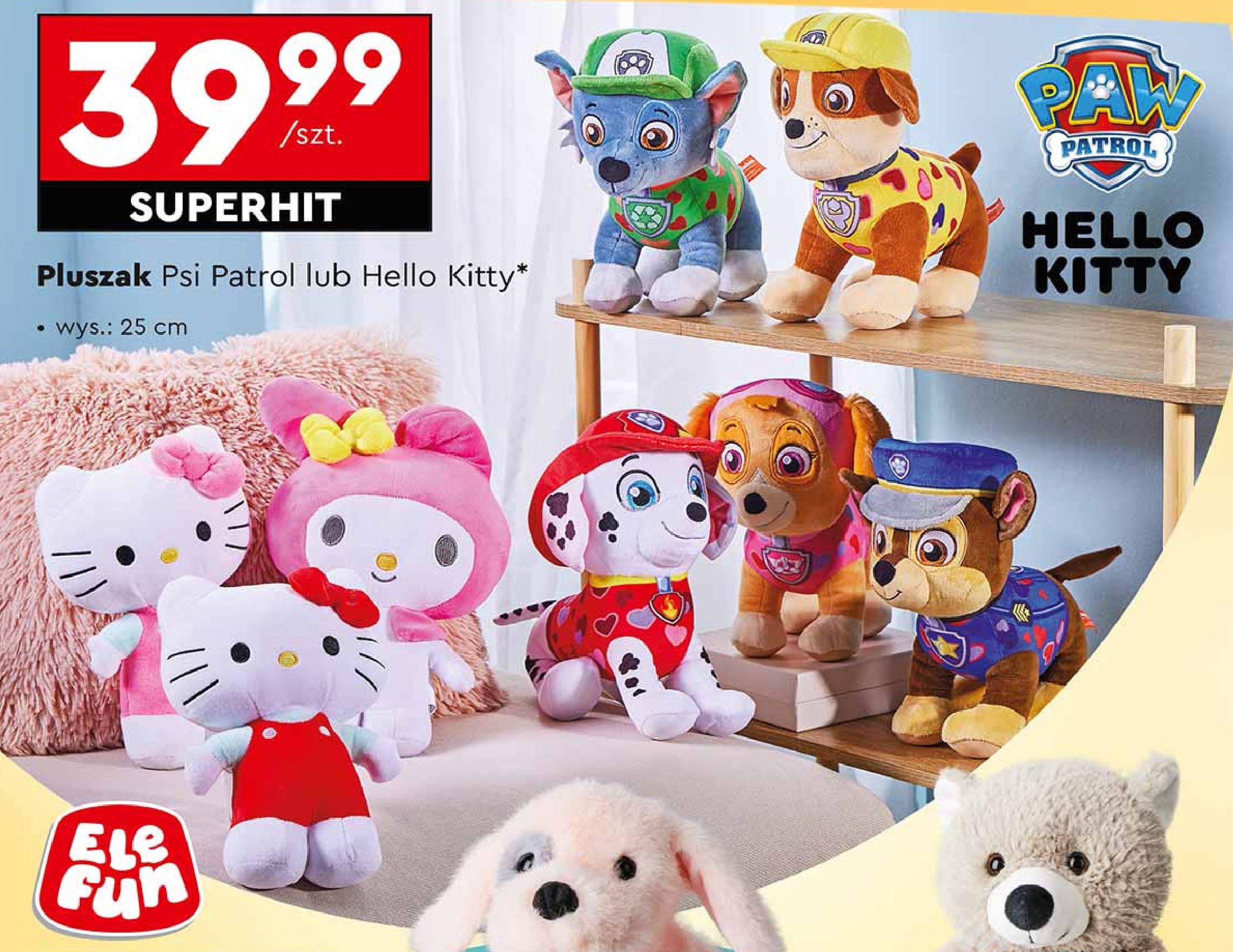 Pluszak hello kitty 25 cm promocja w Biedronka