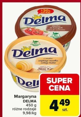 Margaryna DELMA różne rodzaje promocja w Carrefour