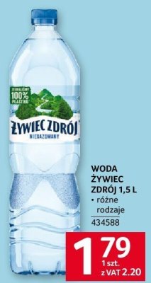 Woda 呕ywiec zdr贸j promocja w Selgros