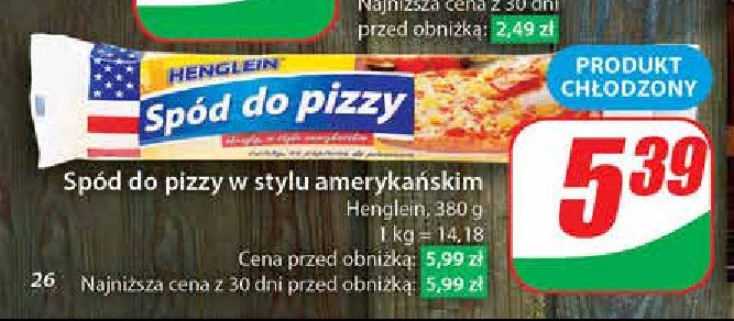 Spód do pizzy styl amerykański Henglein promocja