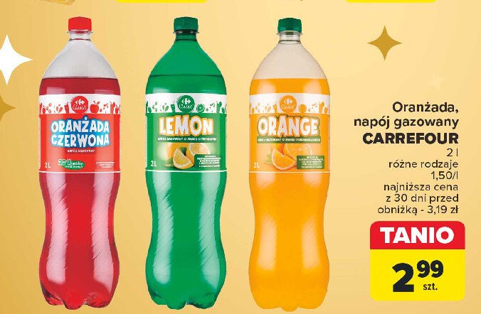 Napoj orange Carrefour promocja w Carrefour Market