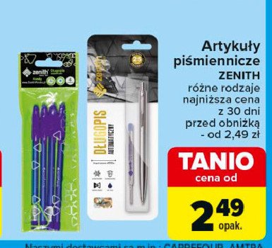 Długopisy handy niebieskie Zenith promocja