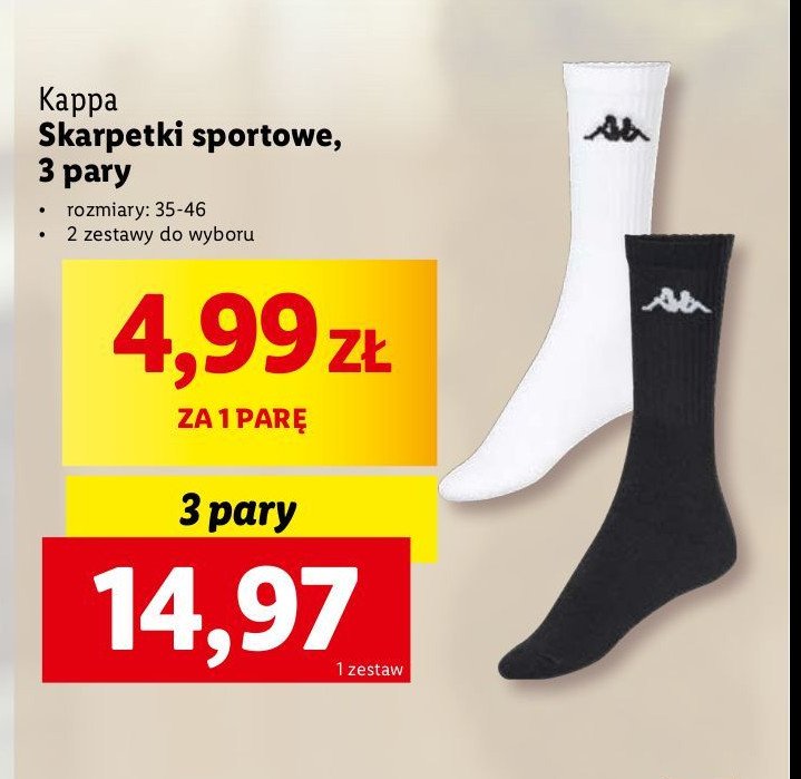 Skarpety damskie sportowy 35-46 Kappa promocja