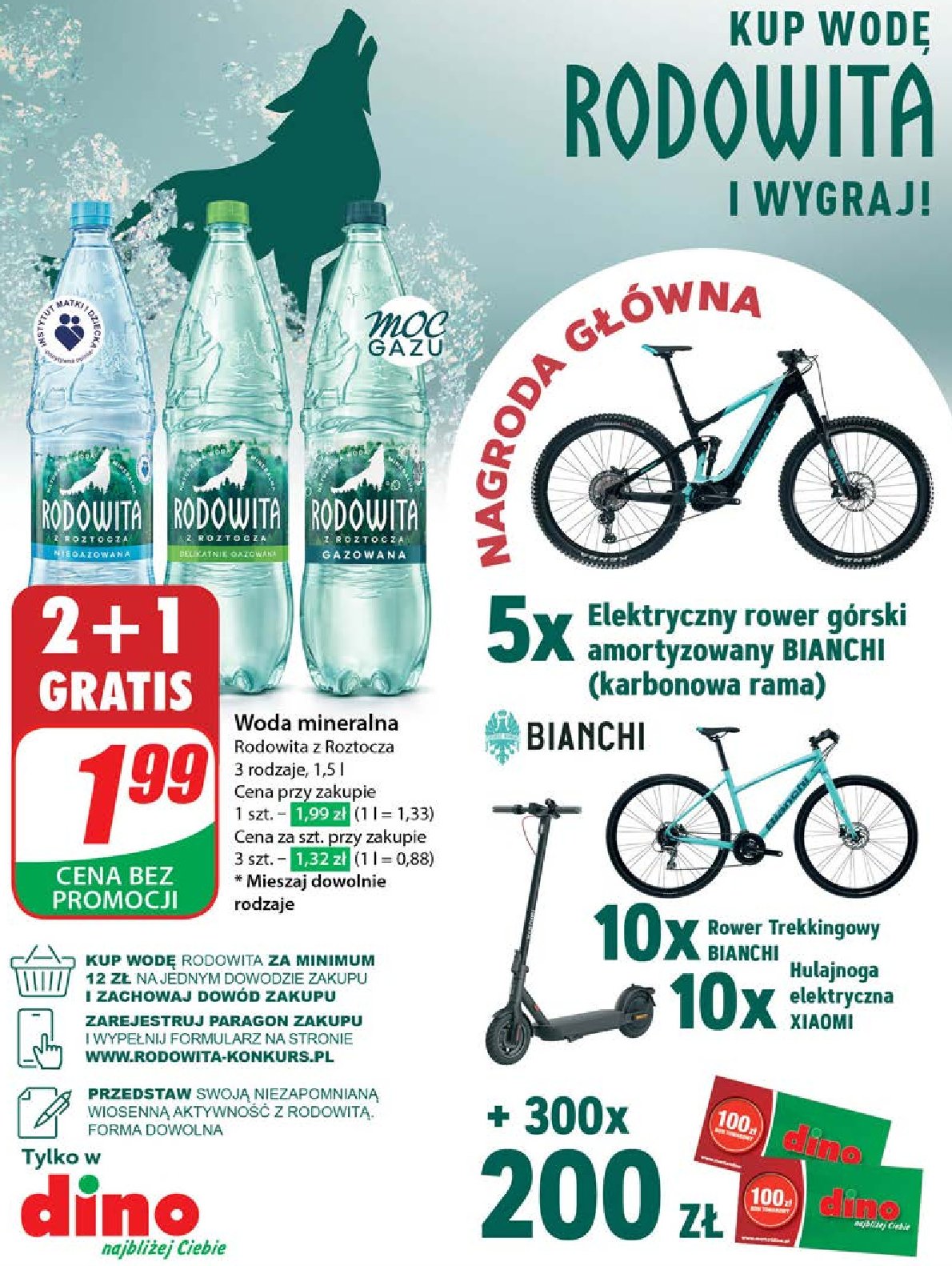 Woda niegazowana Rodowita z roztocza promocja w Dino