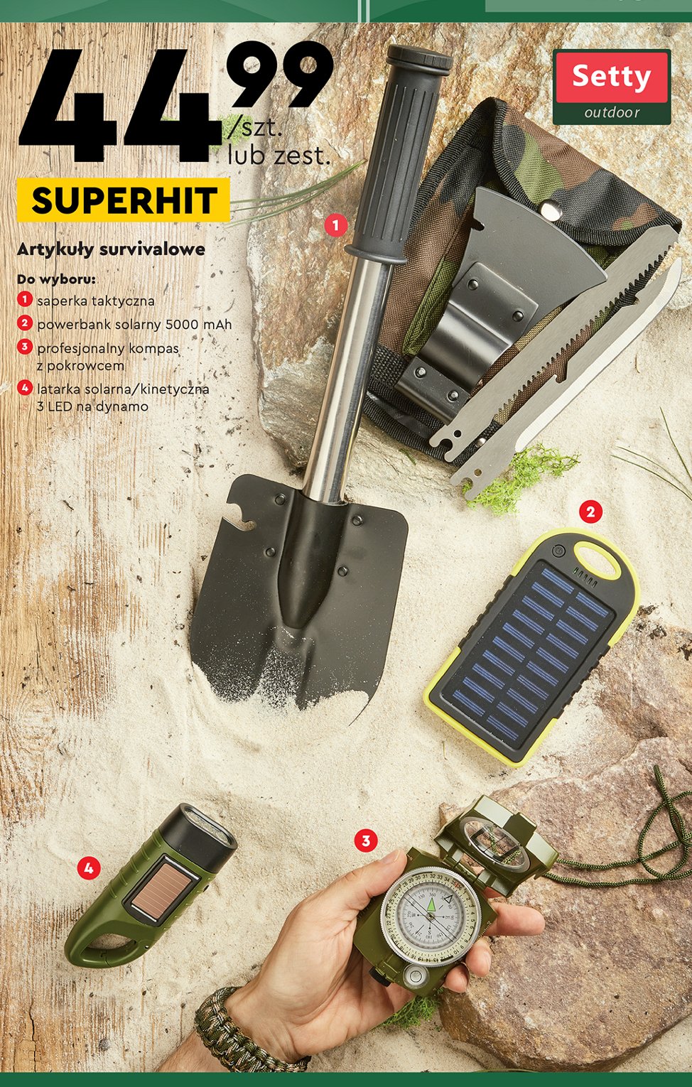 Latarka solarna Setty promocja
