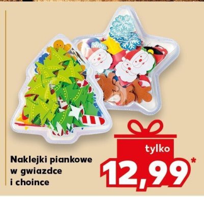Naklejki piankowe w gwiazdce i choince promocja w Kaufland