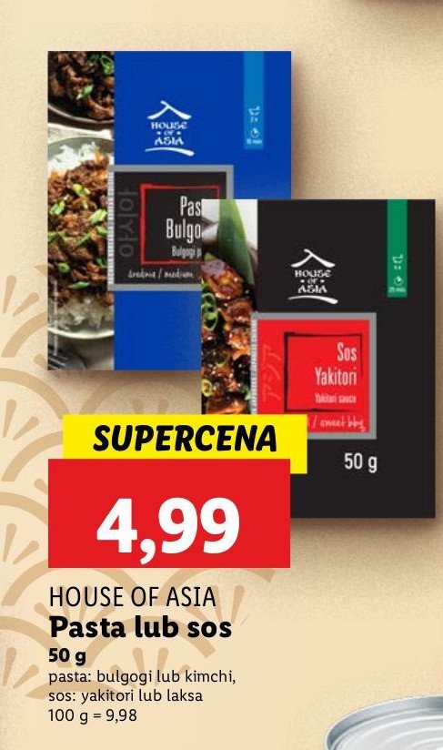 Pasta bulgogi House of asia promocja w Lidl