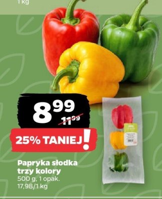 Papryka słodka trzy kolory promocja w Netto