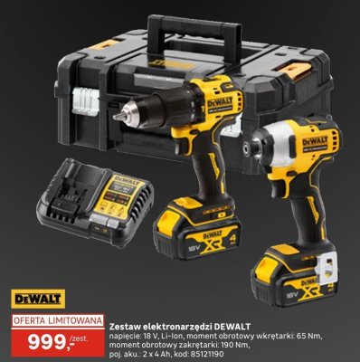 Zestaw elektronarzędzi DeWalt promocja w Leroy Merlin
