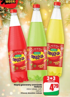 Napój gazowany oranzada Hellena różne rodzaje promocja w Dino