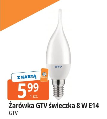 Żarówka GTV świeczka 8 W E14 promocja w Leclerc