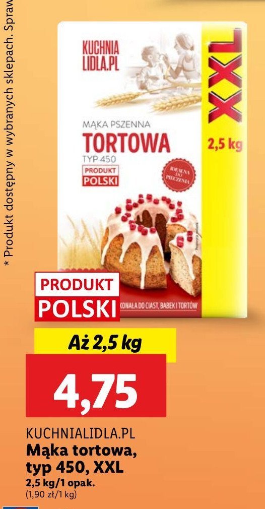 Mąka pszenna tortowa typ 450 Kuchnia lidla.pl promocja