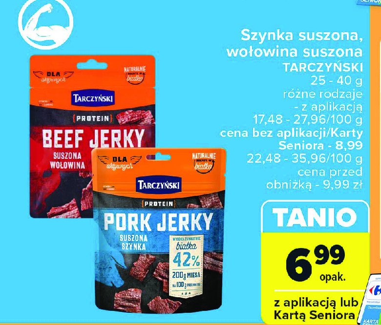 Suszone paski z szynki Tarczyński protein promocja