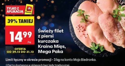 Filet z piersi kurczaka Kraina Mięs, Mega Paka promocja w Biedronka