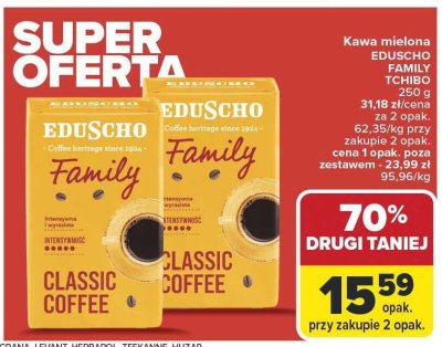 Kawa mielona EDUSCHO FAMILY TCHIBO promocja w Carrefour