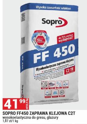 Zaprawa klejowa SOPRO FF450 C2T wysokoelastyczna do gresu, glazury promocja w Merkury Market