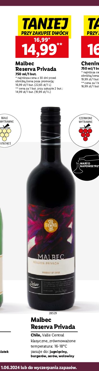 Wino Malbec reserva privada promocja