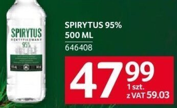 Spirytus 95% 500 ml promocja w Selgros