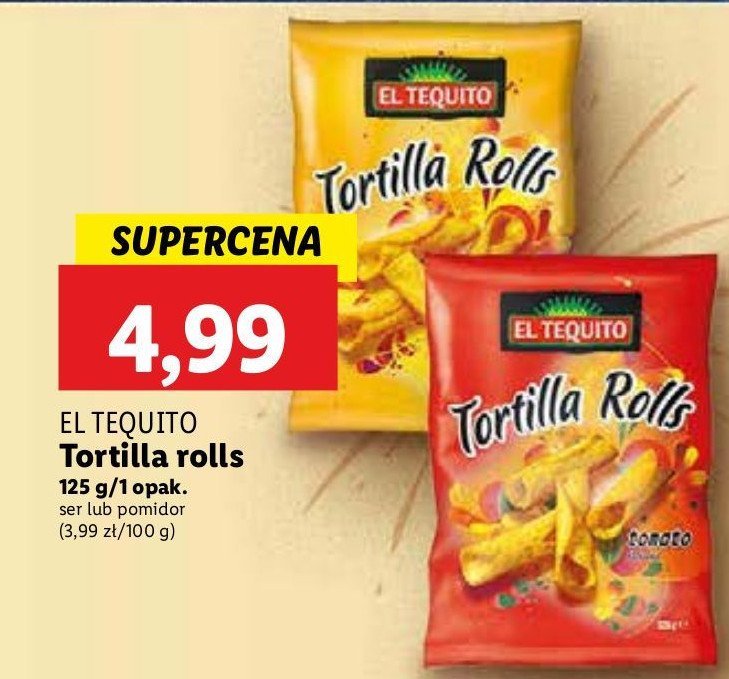 Tortilla rolls serowa El tequito promocja