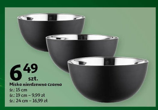 Miska nierdzewna 19 cm promocja w Auchan