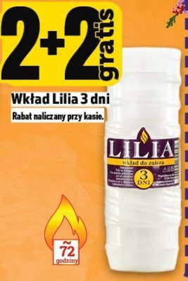 Wkład do znicza Lilia 3 dni promocja w TOPAZ