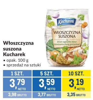 Włoszczyzna suszona Kucharek promocja w Makro