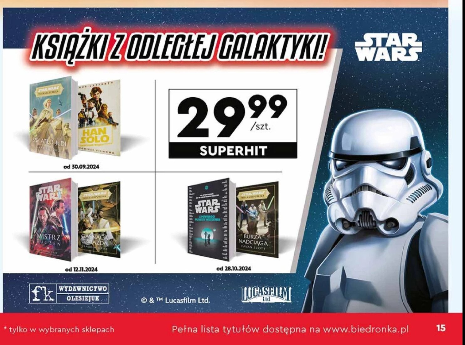 Cavan scott "star wars. wielka republika. burza nadciąga" promocja w Biedronka